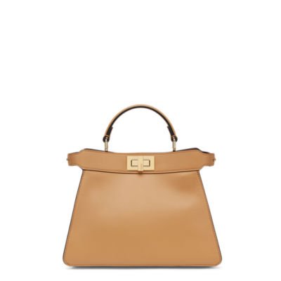 Peekaboo ISeeU Small - Beige leather bag | Fendi