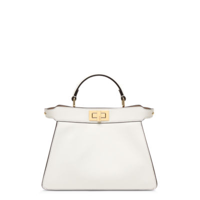 FENDI: Peekaboo ISeeU Small bag in leather - Tobacco