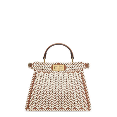 バッグ・カバンその他 FENDI 8BN327 ARBB Peekaboo ISeeU Small Fabric Beige | Fendi