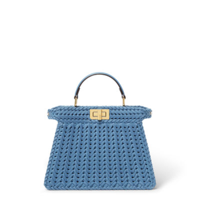 FENDI 24WINTER PEEKABOO SOFT レザーバッグ MEDIUM*Light Blue Peekaboo Soft Medium Cuoio Romano leather Blue | Fendi