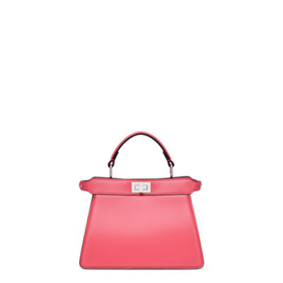 Peekaboo ISeeU Petite - Pink padded nappa leather bag | Fendi