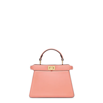 Peekaboo ISeeU Petite - Pink padded nappa leather bag | Fendi