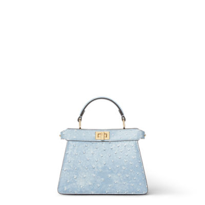 【FENDI】Peekaboo ISeeU Petite デニム調ジャカード バッグ Peekaboo ISeeU Petite Fabric Blue | Fendi
