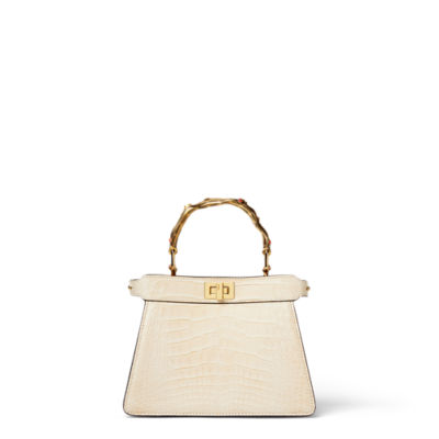 FENDI ベージュ ミニピーカブー FENDI（フェンディ） ピーカブー ミニ ハンドバッグ ベージュ カーフ