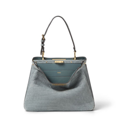 FENDI ピーカブー ミディアム ソフト デニム調 ピーカブー ソフト ミディアム カーフレザー ブルー | Fendi