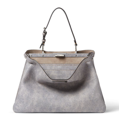 【FENDI】 ピーカブー ソフト ミディアム ベージュグレー ピーカブー ソフト スモール レザー ブラック | Fendi