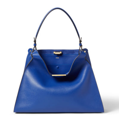 FENDI ビジネスバッグ 青 Fendi Way Large Leather Blue | Fendi