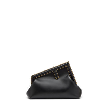 Fendi F is Fendi Black Brown Embossed Leather Flat Pouch 8N0151 – Queen Bee  of Beverly Hills