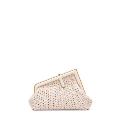 Fendi First Small Leather Clutch Bag in Pink