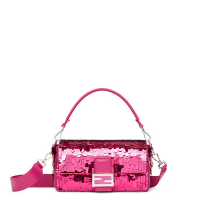 Baguette - Fuchsia sequinned bag