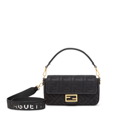 Fendi, Bags, Fendi Baguette Bag In Canvas With Embroidered Multicolor Ff  Fendi Monogram