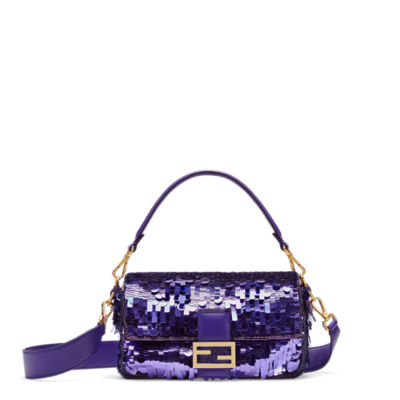 Baguette - Purple sequined bag