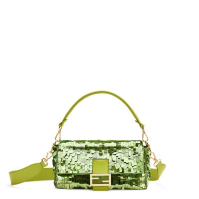 Green & Multicolor Sequin Baguette