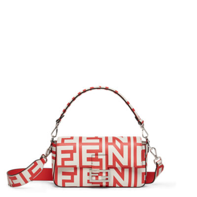 Fendi Small First Bag In Fendi Roma Capsule Leather Black/White