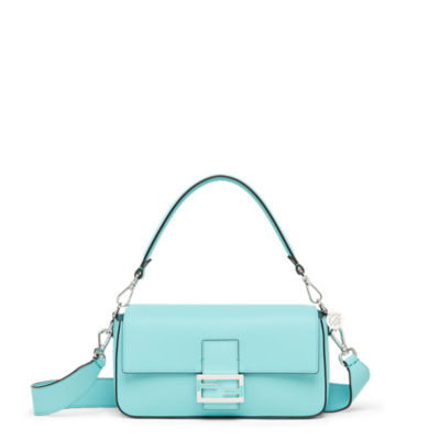 Tiffany x FENDI Medium Baguette in Tiffany Blue Leather with Sterling Silver
