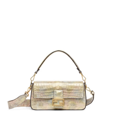 24SS【FENDI】バゲット レザー バッグ マルチカラーFFインレイ 24SS【FENDI】バゲット マルチカラースパンコール レザー バッグ