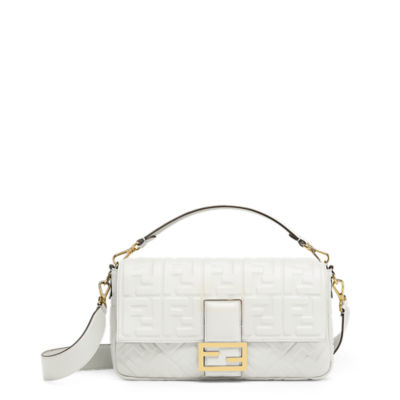 Baguette - White leather bag