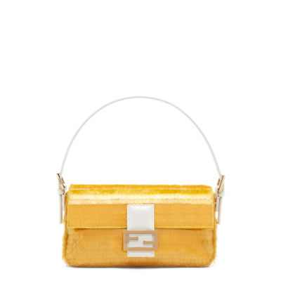 Fendi Baguette 1997 Shoulder Bag Medium Yellow in Elaphe Leather with  Gold-tone - US