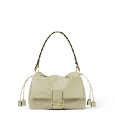 【FENDI】MAMMA BAGUETTE PAGLIA FF/NAPP◆8BR833AV5J Mamma Baguette Medium Leather Green | Fendi