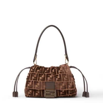 Mamma Baguette Medium Fabric Brown | Fendi