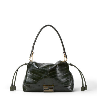 Mamma Baguette Medium Fine leathers Green | Fendi