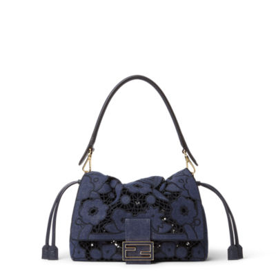 Mamma Baguette Medium - Blue | FENDI US