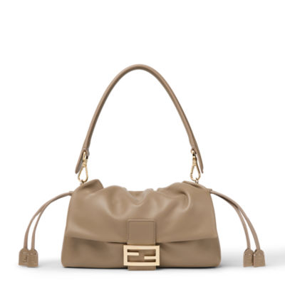 FENDI バゲット ナッパレザー グレーベージュ 百貨店購入正規品 バゲット® ソフト ミディアム - グレー | FENDI JP