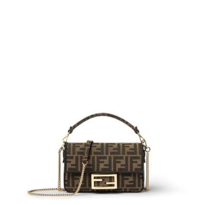 Fendi Mini Ff Envelope Crossbody Bag in Brown