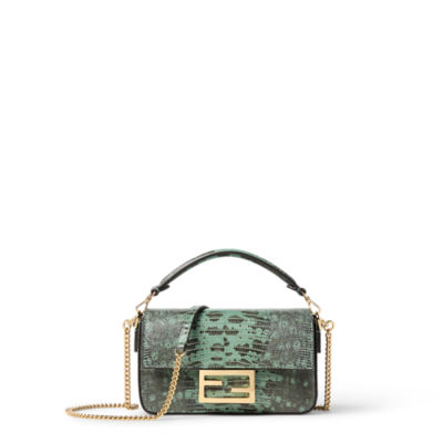 Baguette® Mini Fine leathers Green | Fendi