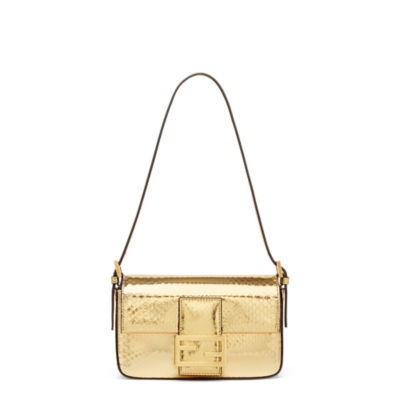 Mini Baguette 1997 - Gold-coloured leather and sequinned bag