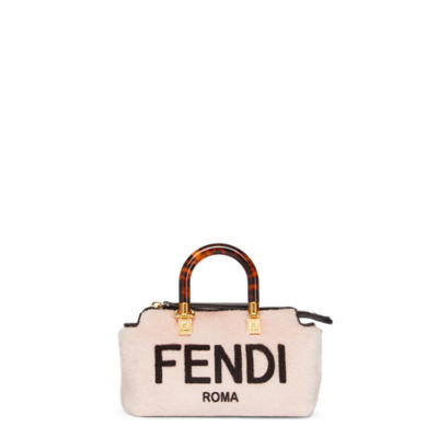 Fendi By The Way Boston Bag Mini Light Pink in Calf Leather with