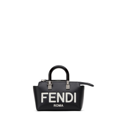 Fendi By The Way Small Crossbody Boston Bag in Grey with Ice Handle