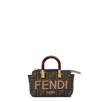 Fendi By The Way Fabric Mini Boston Bag Blue 8BS067AL9QF0E2A