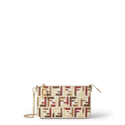 ポーチ Fendi Baguette Pouch Paglia Ff Vit. Baguette Pouch Fabric Multicolour | Fendi