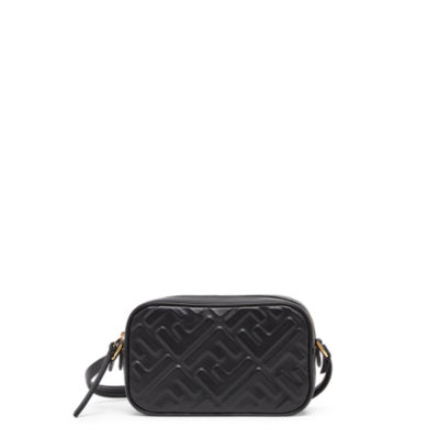 Fendi Compact Camera Case In ROMA Logo FF Motif Fabric White