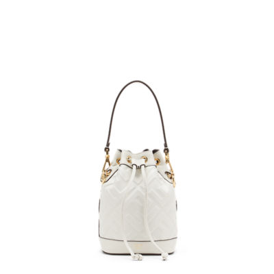 Fendi bucket shop bag white