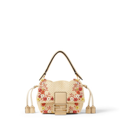 25SS フェンディ Mamma Baguette スモール バッグ フラワー Mamma Baguette Small Sequins or crystals Green | Fendi