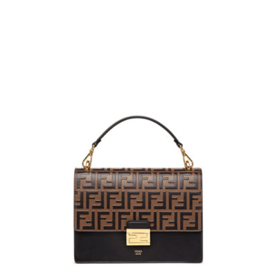 Fendi kan u discount black leather bag