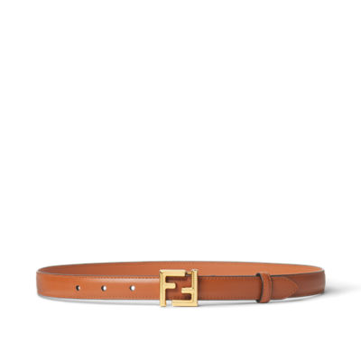 FF Belt Leather Brown | Fendi