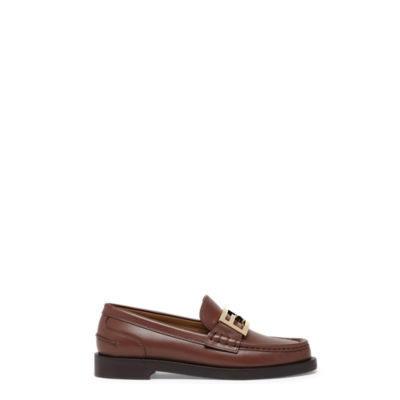 Fendi embellished discount leather loafers