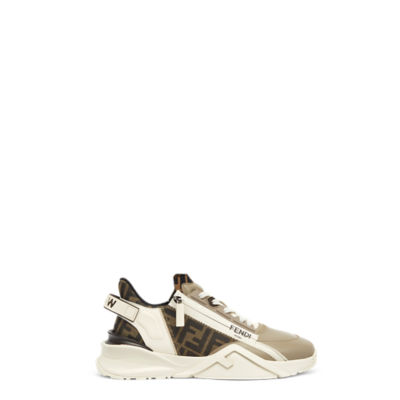 Fendi Flow - Beige leather low-tops | Fendi