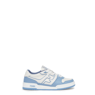 Fendi Match - Light blue leather low tops | Fendi