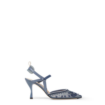 FENDI フェンディ 'Colibri Lite' slingback ミドルヒール FF Colibrì Lite Tech fabric Brown | Fendi