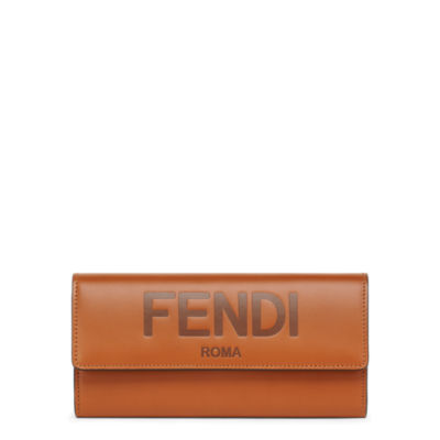 Fendi Roma Continental Leather Brown Fendi