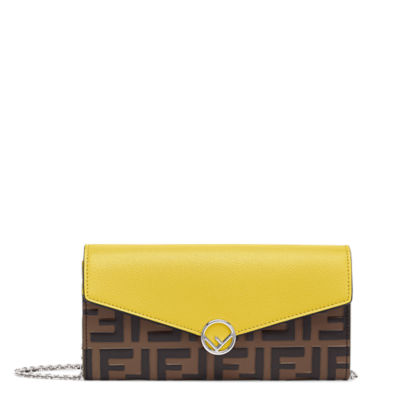 FENDI Continental Wallet with Chain (FF Embossed Logo) 