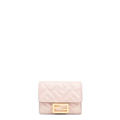 バゲット マイクロ 三つ折り財布 - ピンクFFナッパレザー 財布 | Fendi