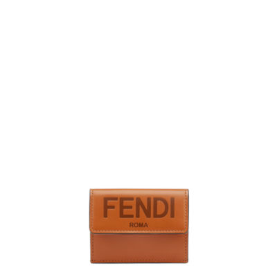 FENDI ROMAマイクロ 三つ折り財布 - ブラウンレザー 財布 | Fendi