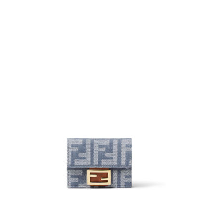 【関税&送料込】Fendi Embroidered Denim Wallet Fendi Embroidered Denim Baguette Wallet | italist