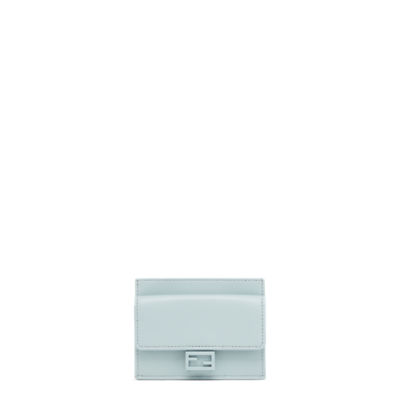 Baguette Card Holder - Light blue nappa leather cardholder | Fendi