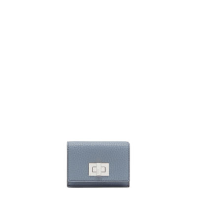 ピーカブー マイクロ 三つ折り財布 - ブルーレザー 財布 | Fendi